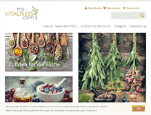 Tablet Screenshot of my-vitalness.com